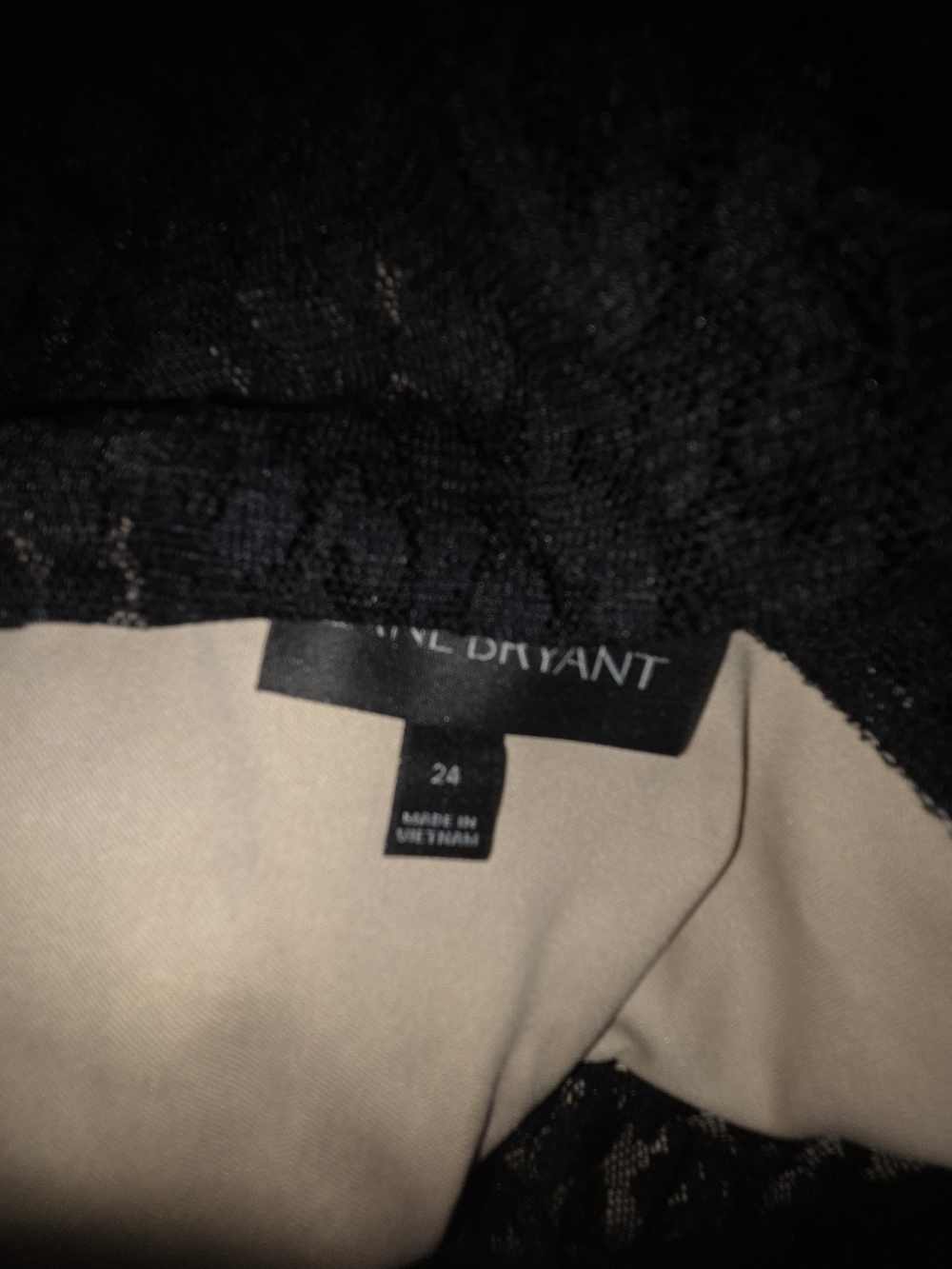 Lane Bryant Black Lace Yoke Leopard Print Dress - Black and Beige - Picture 4 of 4